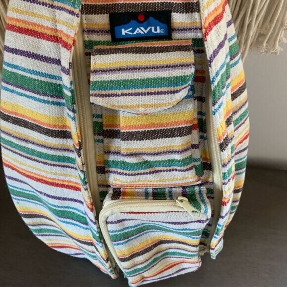 KAVU Interwoven Prism Stripe Rope Sling Bag - Picture 4 of 16